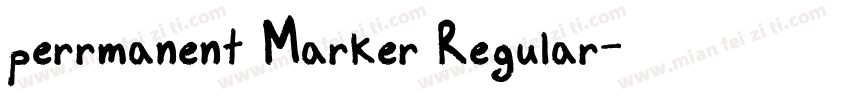 perrmanent Marker Regular字体转换